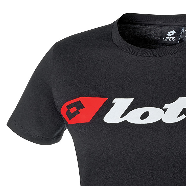 Lotto Athletica Due W Logo Tişört Siyah | VPP1KNDY