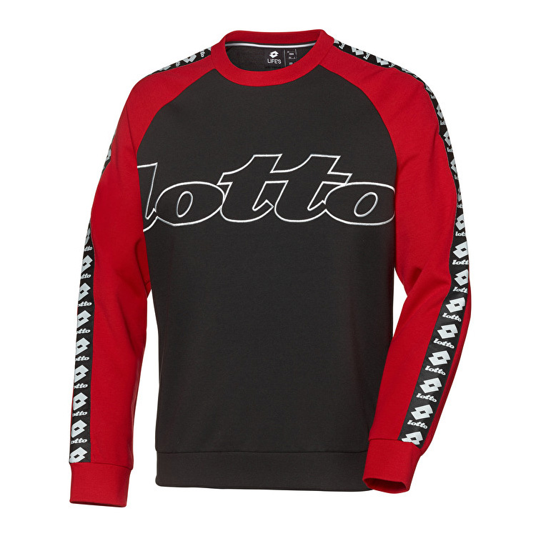 Lotto Athletica Iii Sweat Sweatshirt Siyah / Kırmızı | HF9WJKWX