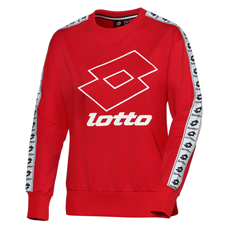 Lotto Athletica Sweat Rn W Sweatshirt Kırmızı / Beyaz | TD4ISLFM