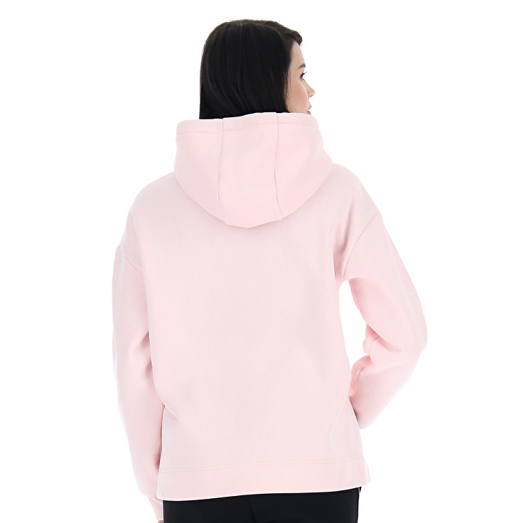 Lotto Dinamico W V Sweat Hd Fl Sweatshirt Pembe | O9X0GR1S