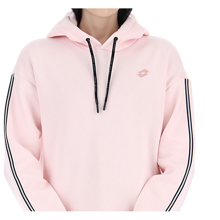 Lotto Dinamico W V Sweat Hd Fl Sweatshirt Pembe | O9X0GR1S