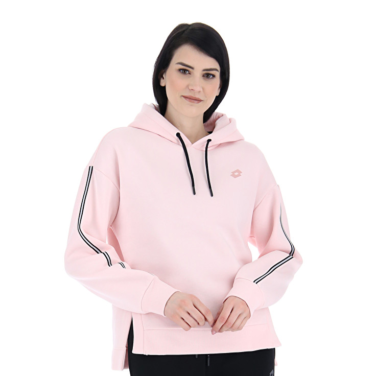 Lotto Dinamico W V Sweat Hd Fl Sweatshirt Pembe | O9X0GR1S