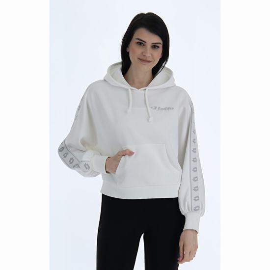 Lotto Athletica Due W Iv Sweat Hd Pl Sweatshirt Beyaz | FVBQDYUF