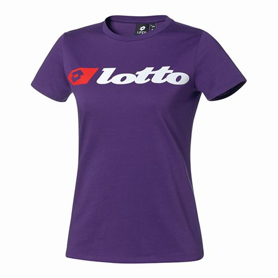 Lotto Athletica Due W Logo Tişört Mor | CEWWYATY