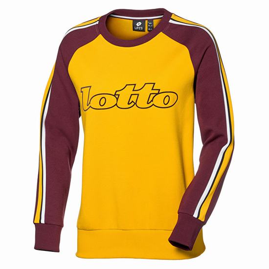 Lotto Athletica Ii Sweat W Sweatshirt Sarı / Kırmızı | ZEB9TYCU