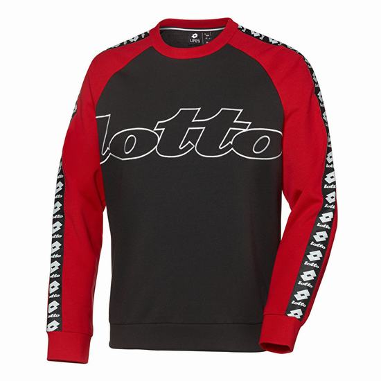 Lotto Athletica Iii Sweat Sweatshirt Siyah / Kırmızı | HF9WJKWX