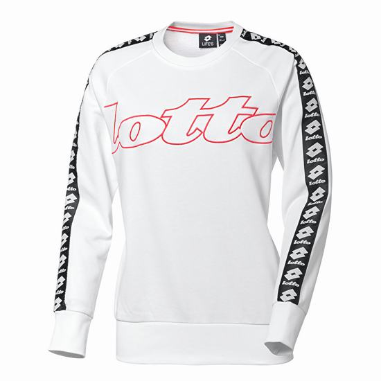 Lotto Athletica Klasik W Sweat Sweatshirt Beyaz | B0ELZUYT