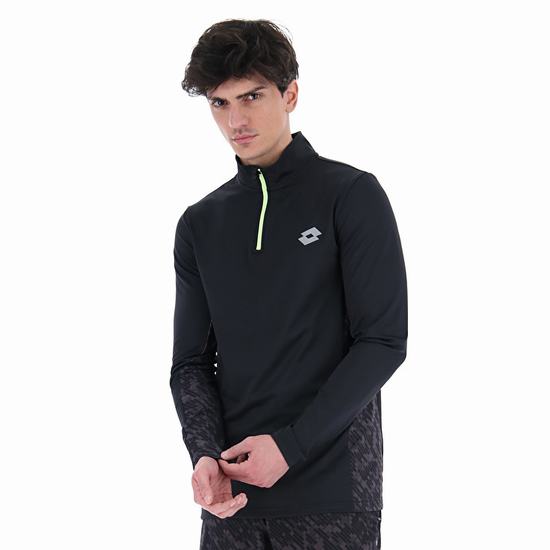 Lotto Run&fit Sweat Hz Pl Ceket Siyah | FWLHCVZG